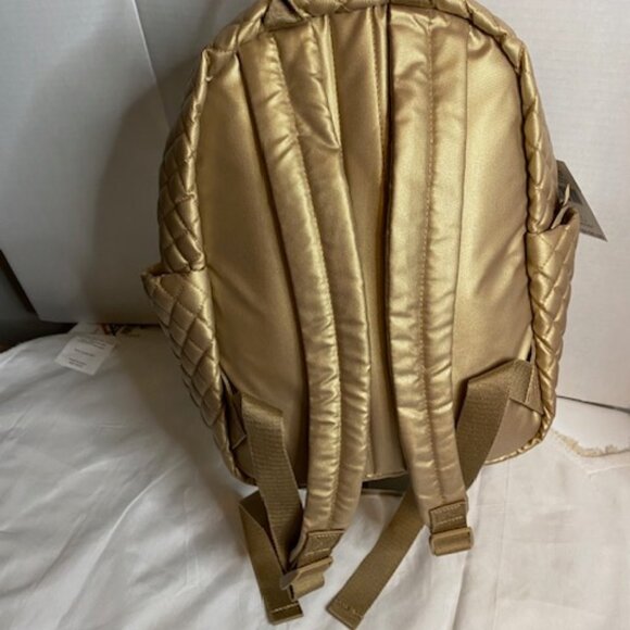 Vera Bradley Small Backpack, Champagne Gold Pearl (NEW) - Picture 2 of 8